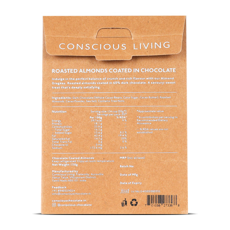 Chocolate Coated Nuts - Dragees- Almond, 150g