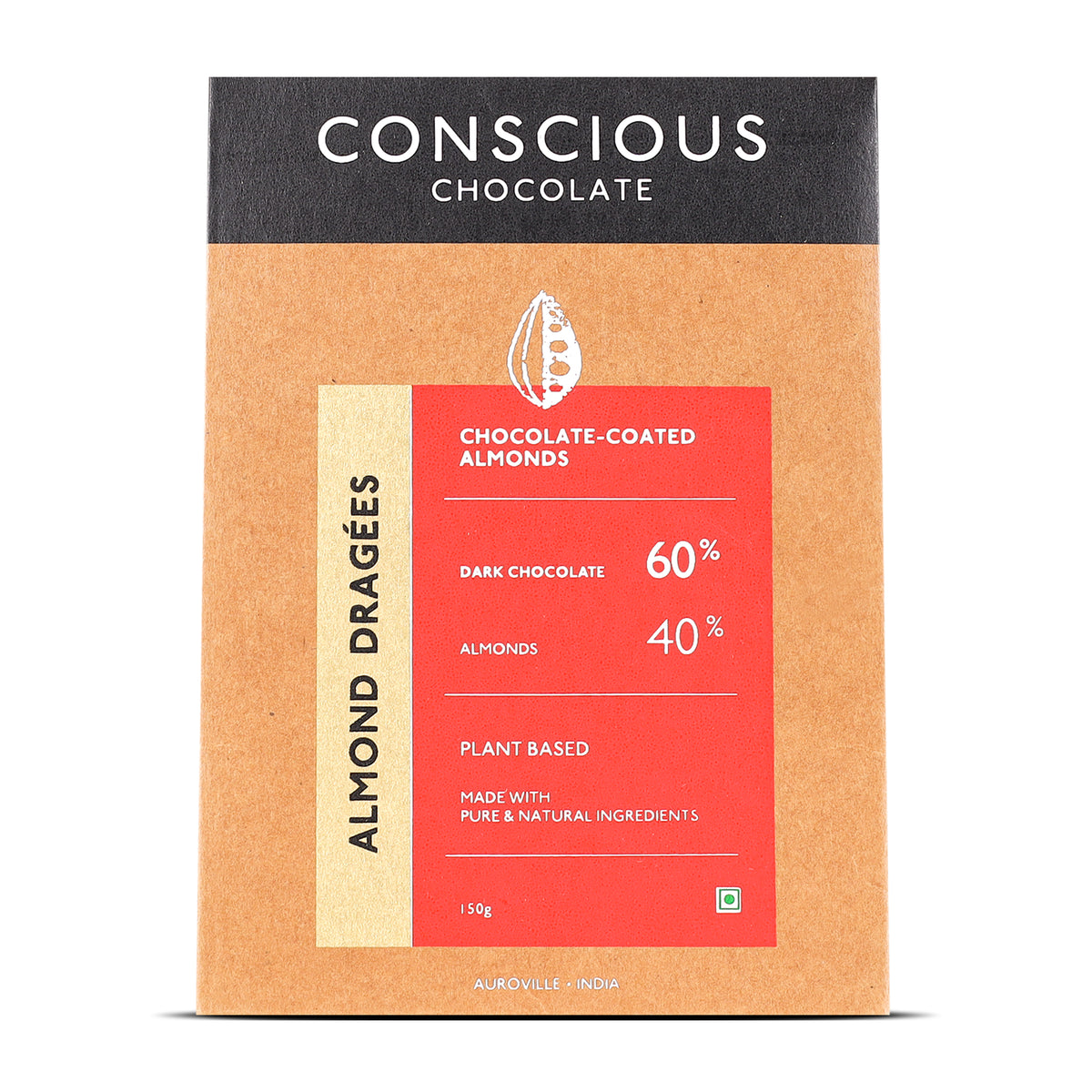 Chocolate Coated Nuts - Dragees- Almond, 150g