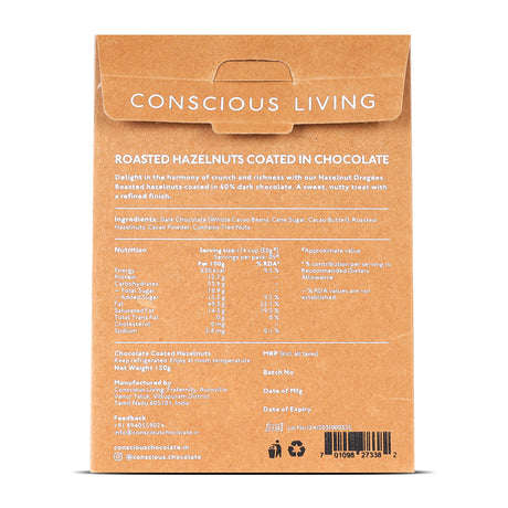 Chocolate Coated Nuts - Dragees - Hazelnut, 150g