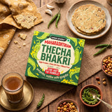 Thecha Bhakri, 200g (Maharashtrian-Style Spicy Baked Bhakri | Wheat Free | Palm Oil Free | High Protein)"