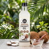 Coconut Oil, 1L (Cold Pressed Unrefined Oil for Baking & Cooking. Cholesterol & Trans-fat Free)