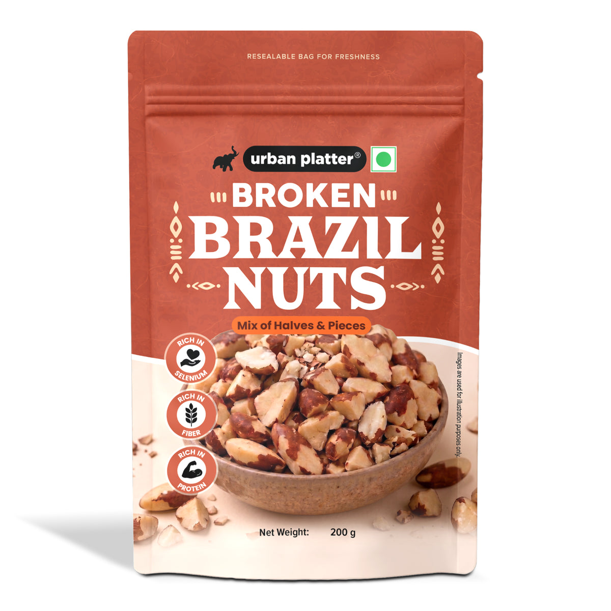 Broken Brazil Nuts, 200g (Naturally Broken Pieces for Convenience | Rich in Selenium | Superfood | Have 1 Daily | Product of Peru)