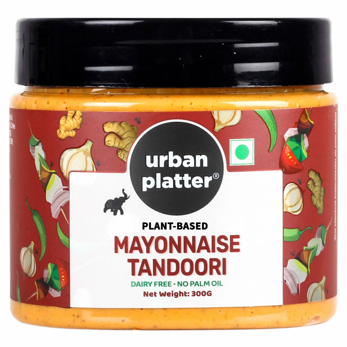 Urban Platter Tandoori Mayo, 300g [Dairy-free Mayonnaise, No Palm Oil, No Trans-fat]