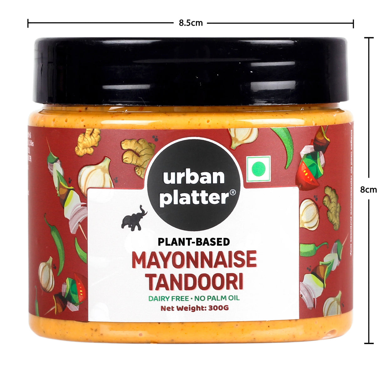 Urban Platter Tandoori Mayo, 300g [Dairy-free Mayonnaise, No Palm Oil, No Trans-fat]