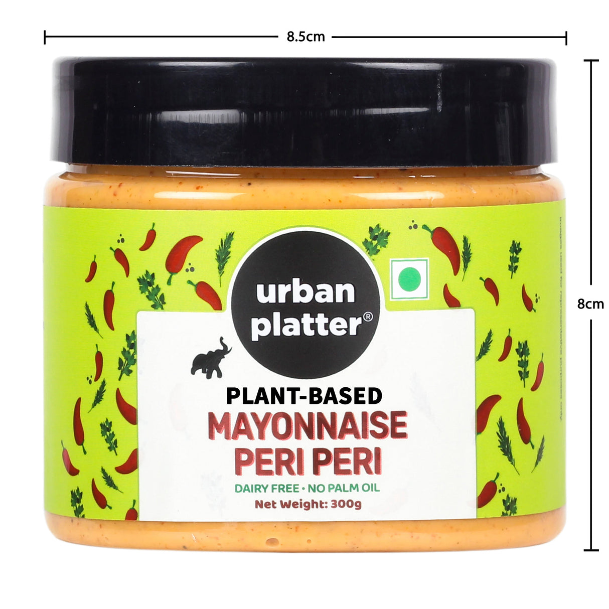 Urban Platter Peri Peri Mayo, 300g [Dairy-free Mayonnaise, No Palm Oil, No Trans-fat]