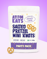 Atom Eats Salted Pretzel Mini Knots Party Pack, 200g