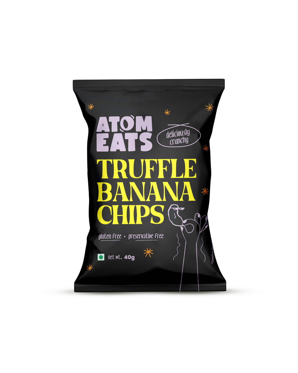 Atom Eats Truffle Banana Chips, 50g