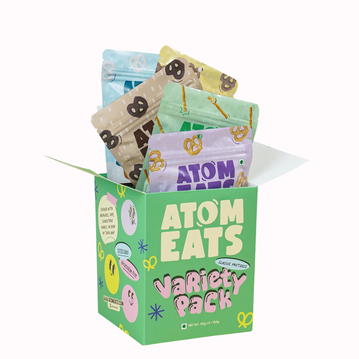 Atom Eats Classic Variety Pack (Pack of 5 - 30g)