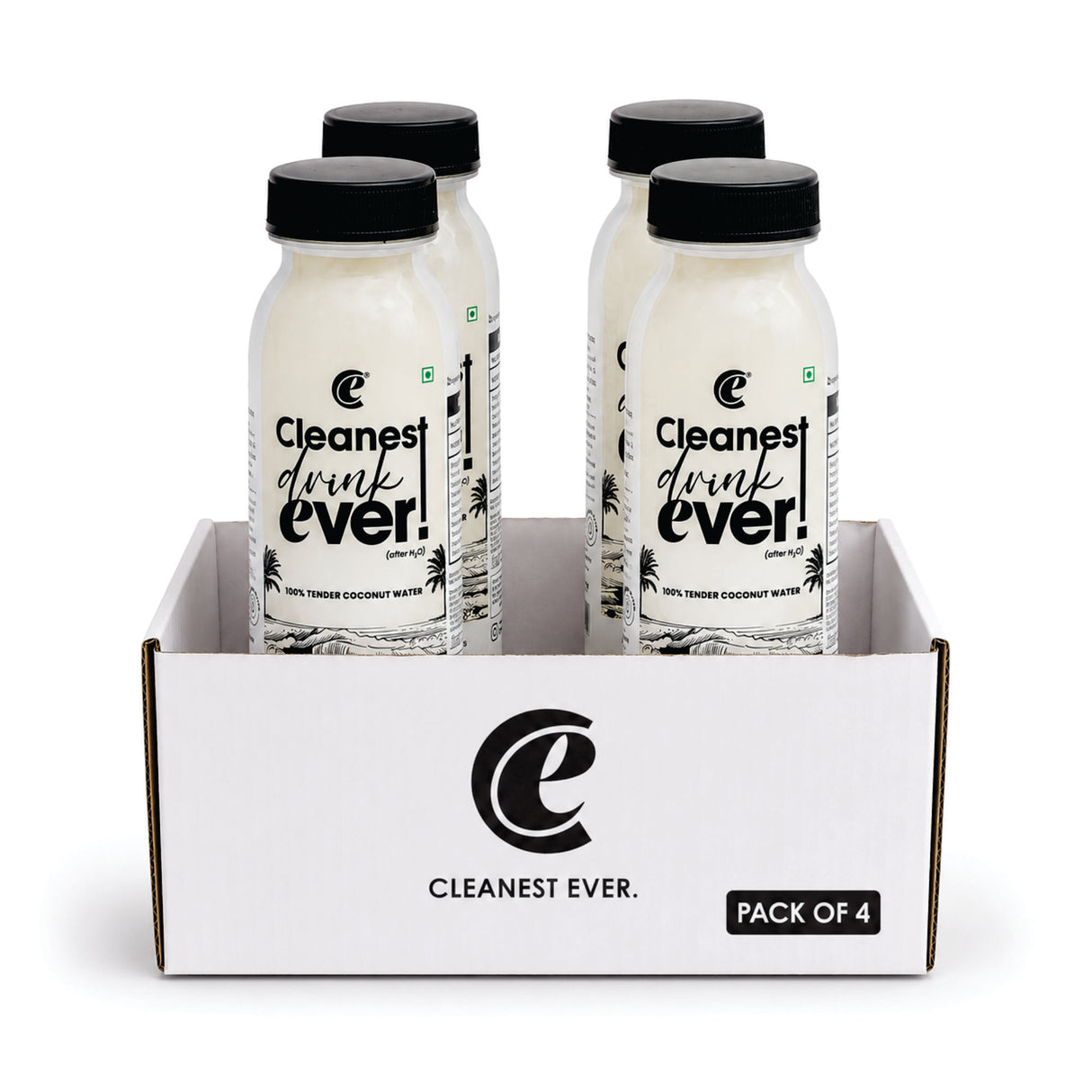 100% Natural Tender Coconut Water, 200ml, Pack of 4 (No Added Sugar, No Preservatives)