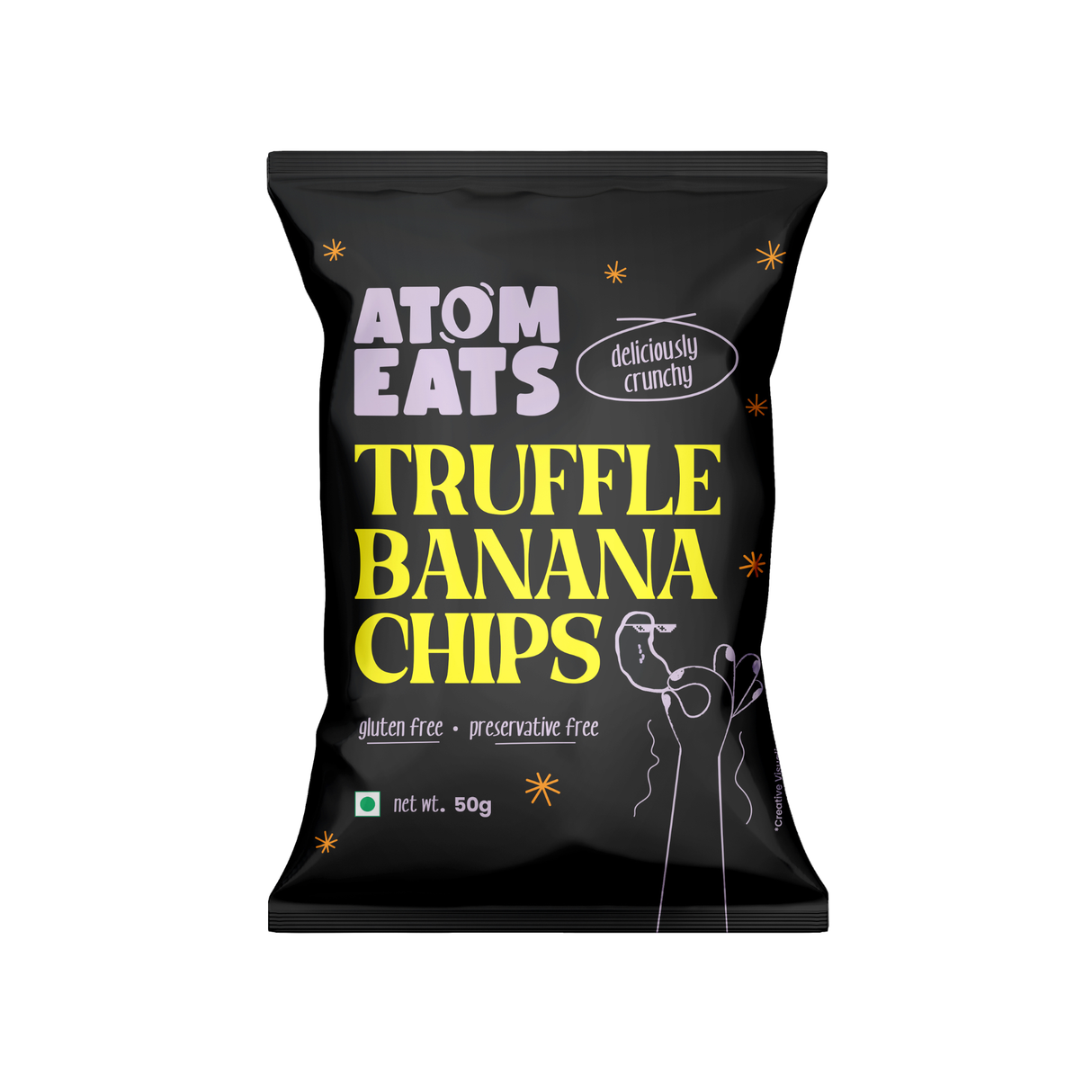 Truffle Banana Chips, 50g (Sweet & Savoury Gourmet Snack, Rich Truffle Flavour, Crispy Banana Chips)