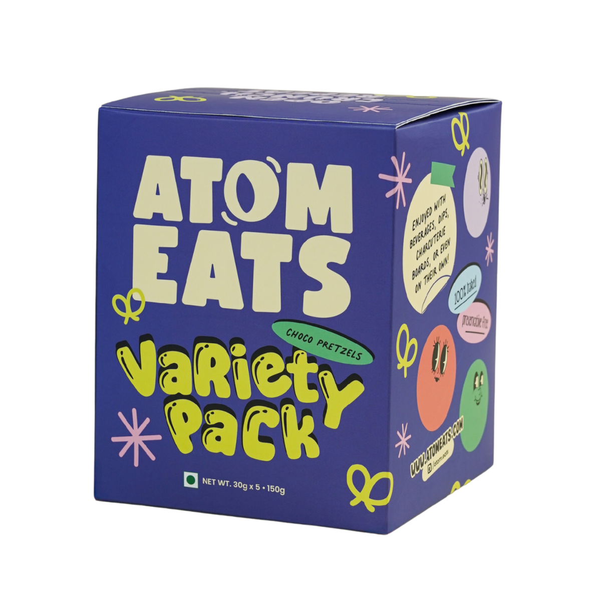 Atom Eats Choco Variety Pack (Pack of 5 - 30g)
