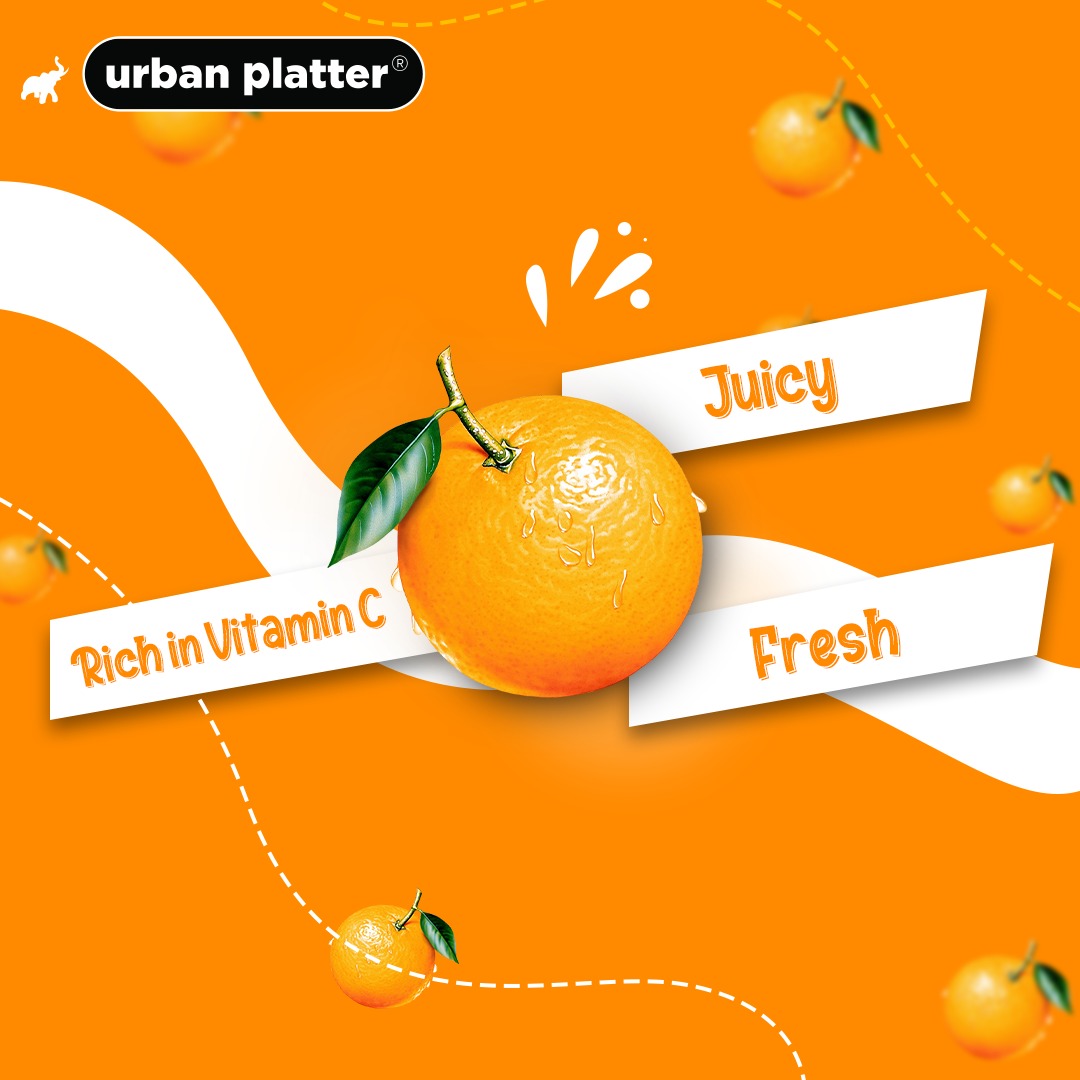 Urban Platter Certified Organic Fresh Kinnow Orange, 6 Units (Approx. 1kg)