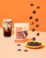 Atom Eats Dark Chocolate Dipped Pretzels, 30g