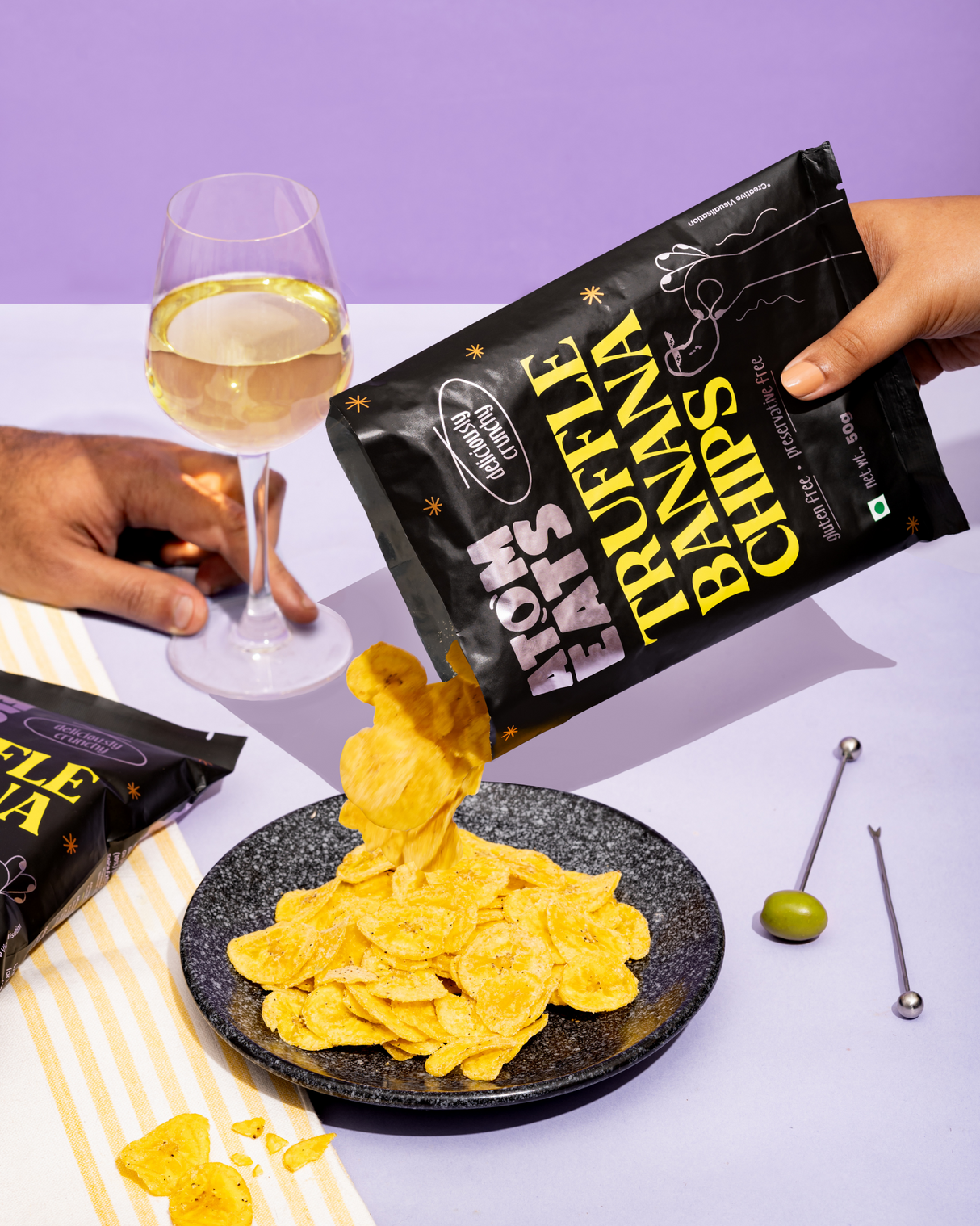 Atom Eats Truffle Banana Chips, 50g