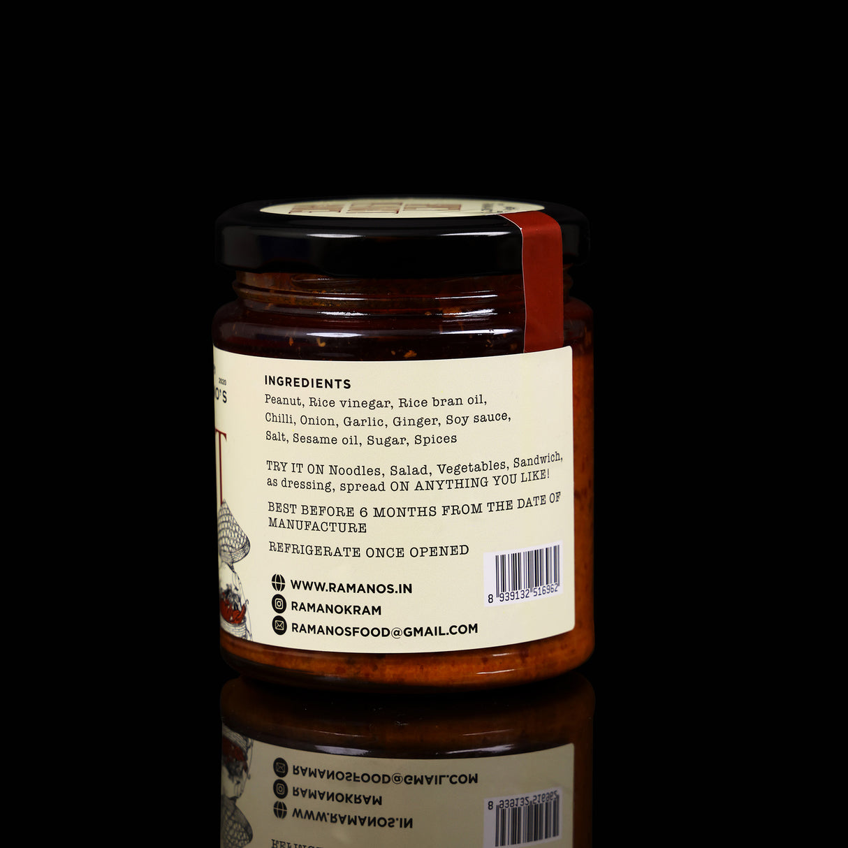 Spicy Peanut Sauce, 190g (Creamy Roasted Peanut Sauce with Chilli | Rich & Spicy | No MSG | No Preservatives | Ready to Use)
