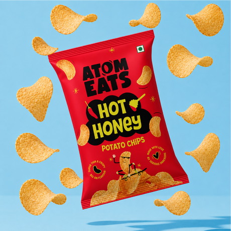 Hot Honey Potato Chips, 60g (Crispy Potato Chips, Sweet & Spicy Honey Chilli Flavor, Bold Crunchy Snack)
