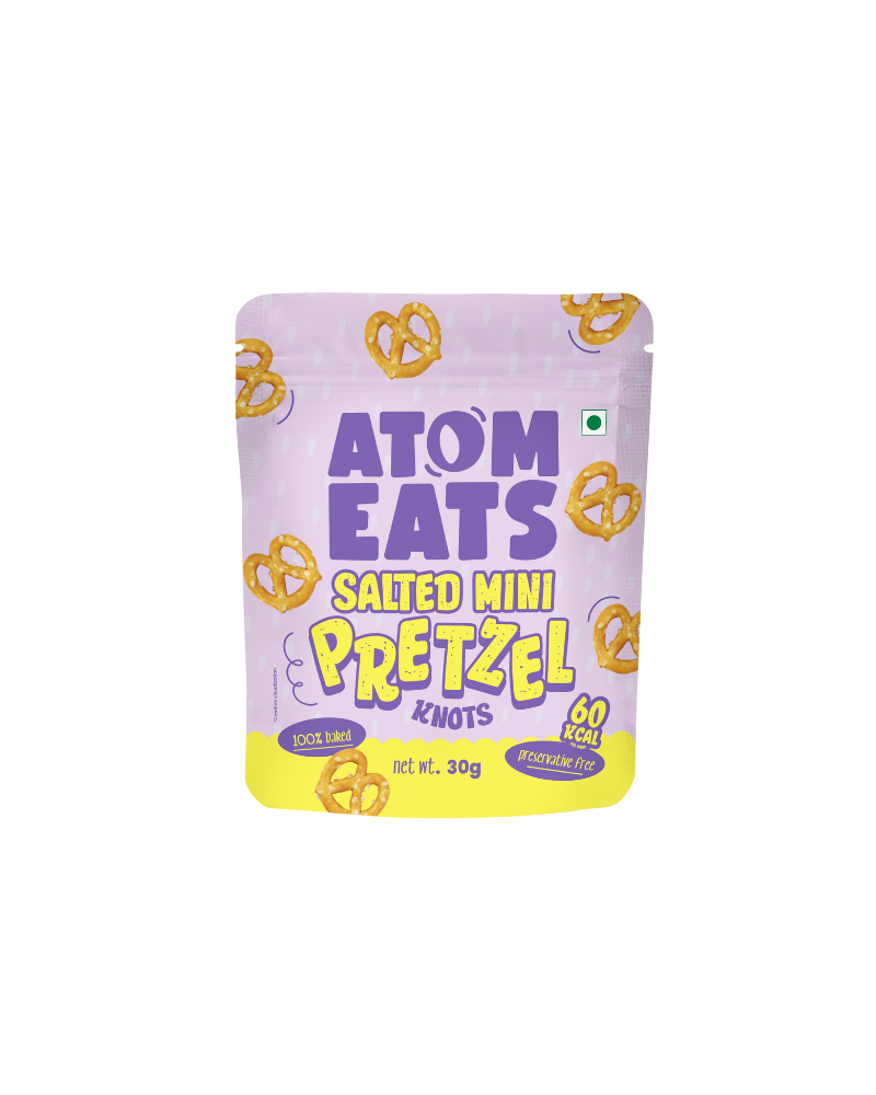 Atom Eats Salted Pretzel Mini Knots, 30g