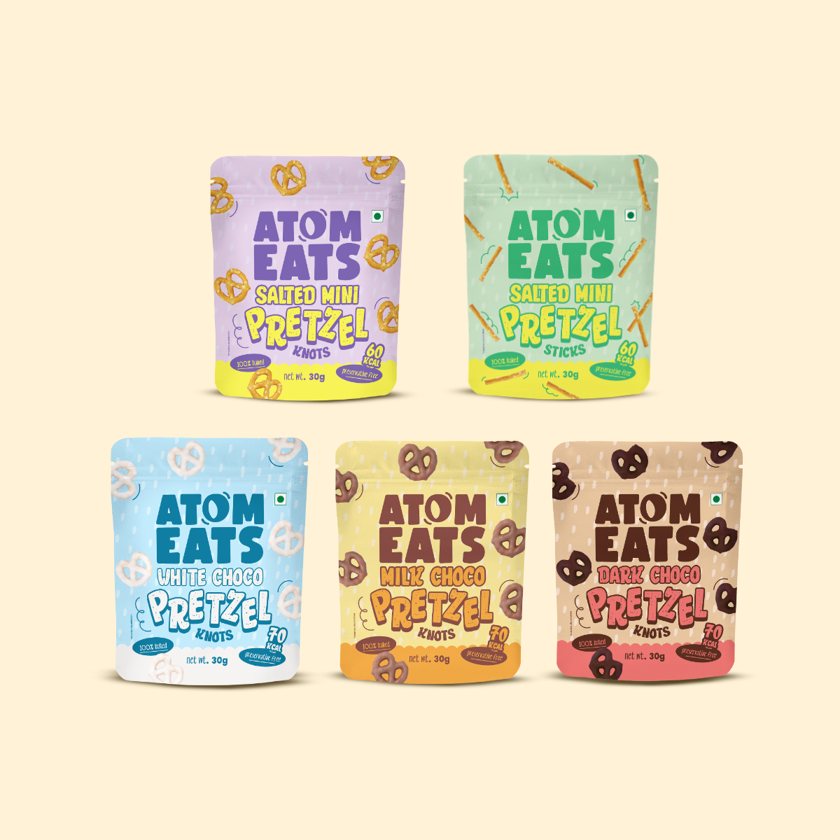 Atom Eats Classic Variety Pack (Pack of 5 - 30g)