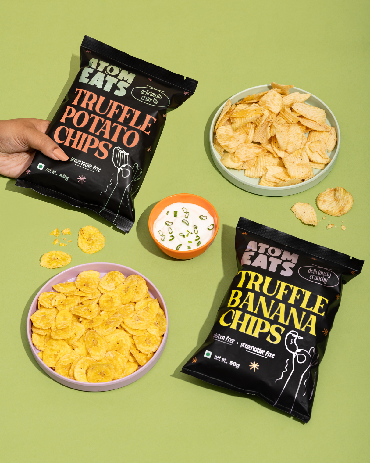 Atom Eats Truffle Banana Chips, 50g