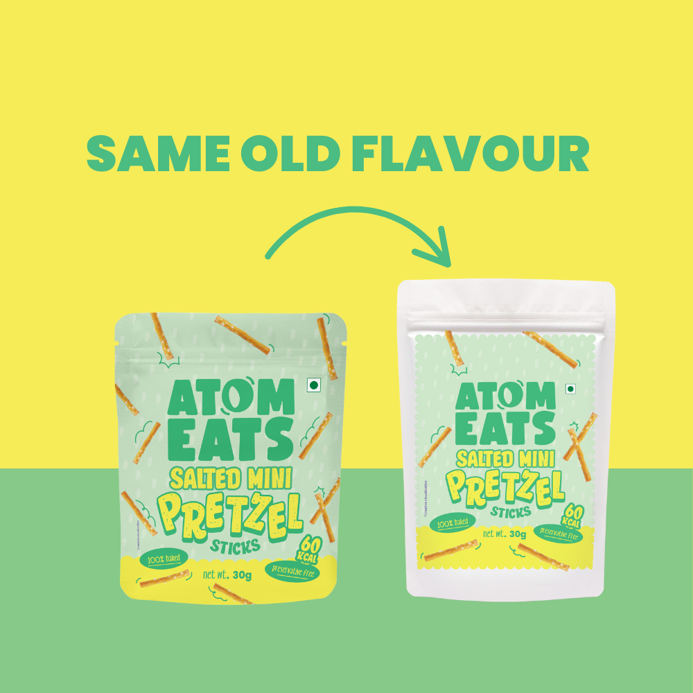 Atom Eats Salted Pretzel Mini Sticks, 30g