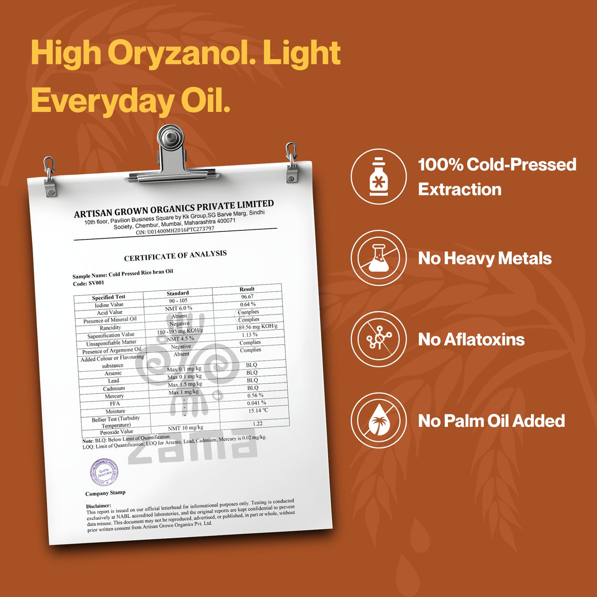Cold-pressed Rice Bran Oil - 1L