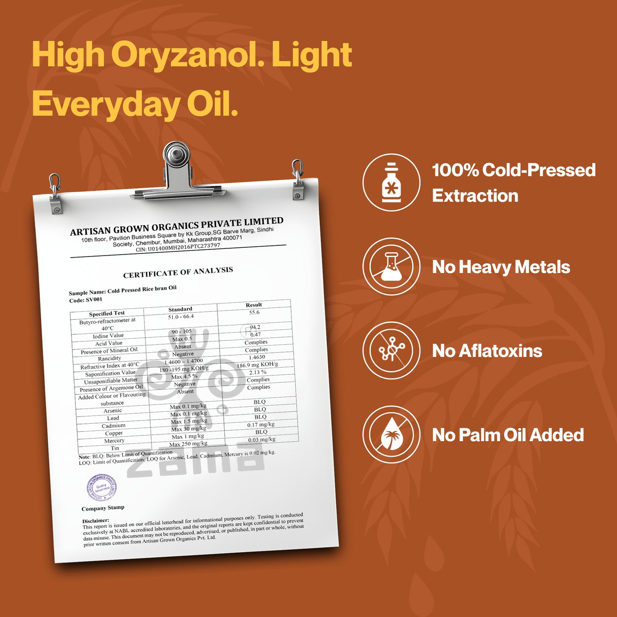 Cold-pressed Rice Bran Oil, 500ml