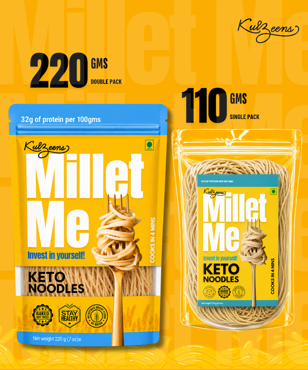 Millet Me Keto Noodles, 220g | Ultra Low-Carb & Weight Loss Friendly 220g