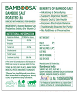 Bamboosa 3x Bamboo Roasted Salt,250g (Mineral-Rich, Alkaline Salt for Cooking & Wellness)