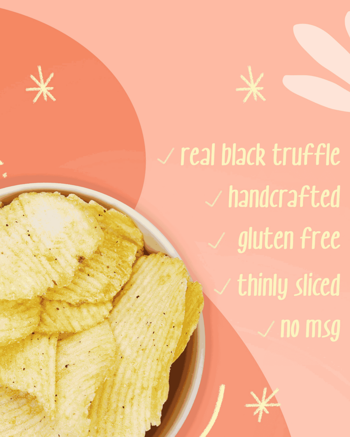 Atom Eats Truffle Potato Chips Party Pack, 300g