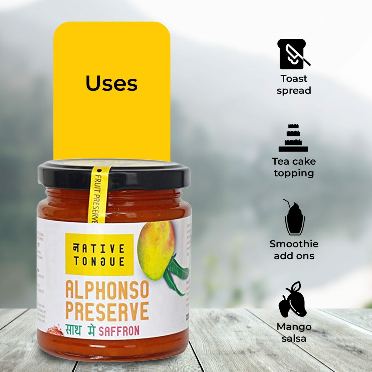 Native Tongue Alphonso Preserve with Saffron, 210g