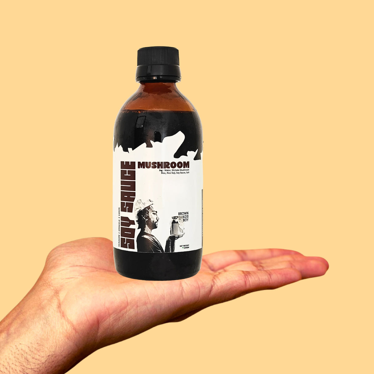 Brown Koji Boy Mushroom Soy Sauce, 250ml (Rich Umami Seasoning)