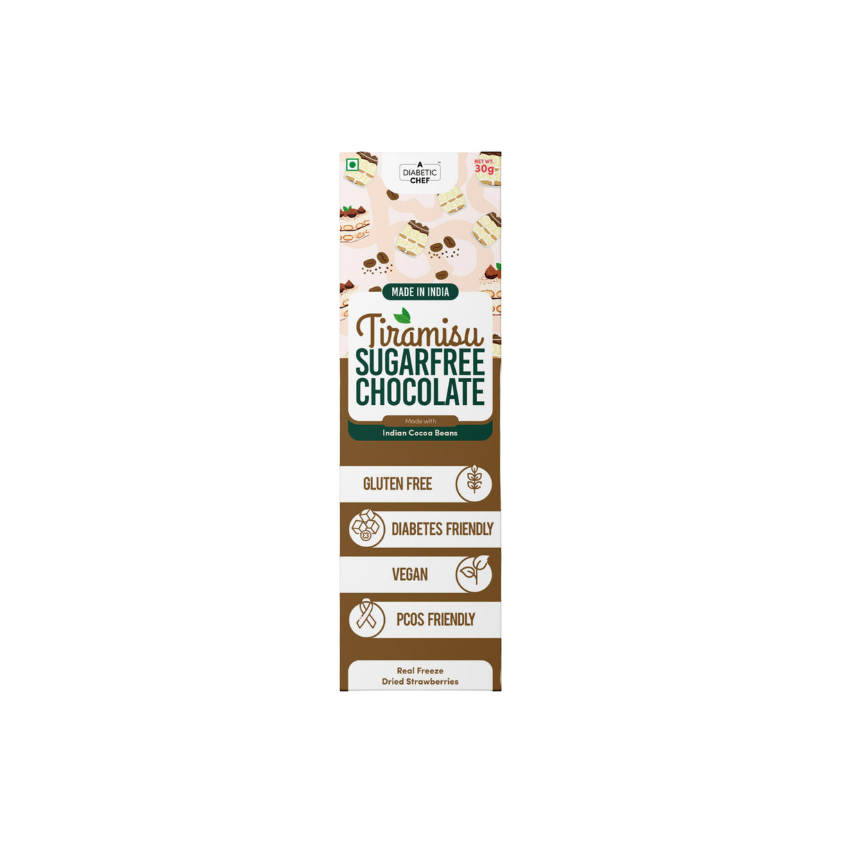 A Diabetic Chef Tiramisu Sugar-free Chocolate Vegan, 30g