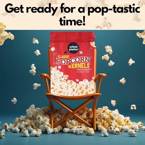 Urban Platter Popcorn Kernels, (Ready to Pop, Makes delicious and crunchy pop corn, Enjoy with our Range of seasonings, Product of India, Ready to pop Butterfly Popcorn)
