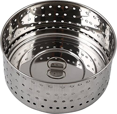 Urban Platter 100% Stainless Steel Paneer/Stainer Mould with Top Press Lid, 350 ml, Size 2