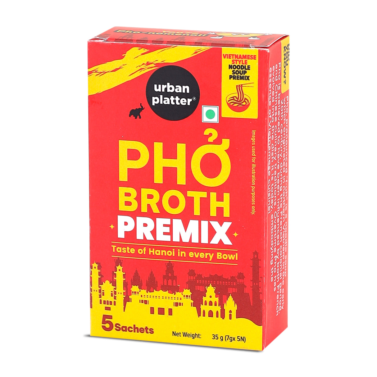 Urban Platter Pho Broth Premix, 35g (7gx 5N) [Vietnamese style noodle soup, Aromatic, Quick & Convenient]