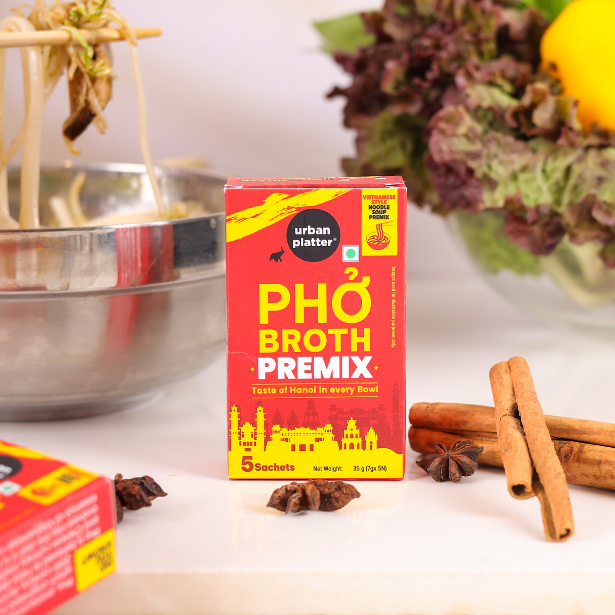 Urban Platter Pho Broth Premix, 35g (7gx 5N) [Vietnamese style noodle soup, Aromatic, Quick & Convenient]