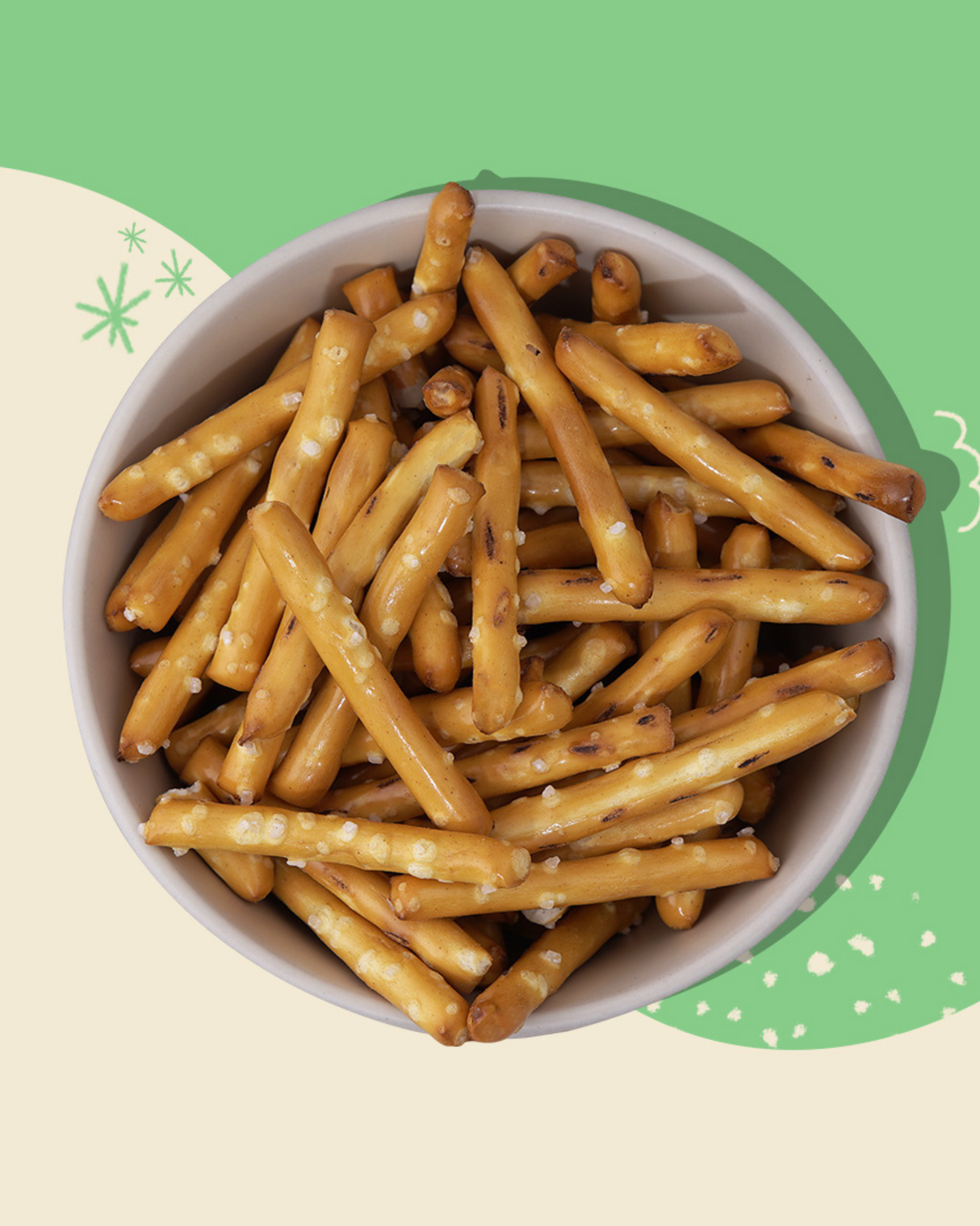 Atom Eats Salted Pretzel Mini Sticks, 30g