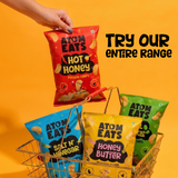 Atom Eats Hot Honey Potato Chips, 60g (Crispy Potato Chips, Sweet & Spicy Honey Chilli Flavor, Bold Crunchy Snack)