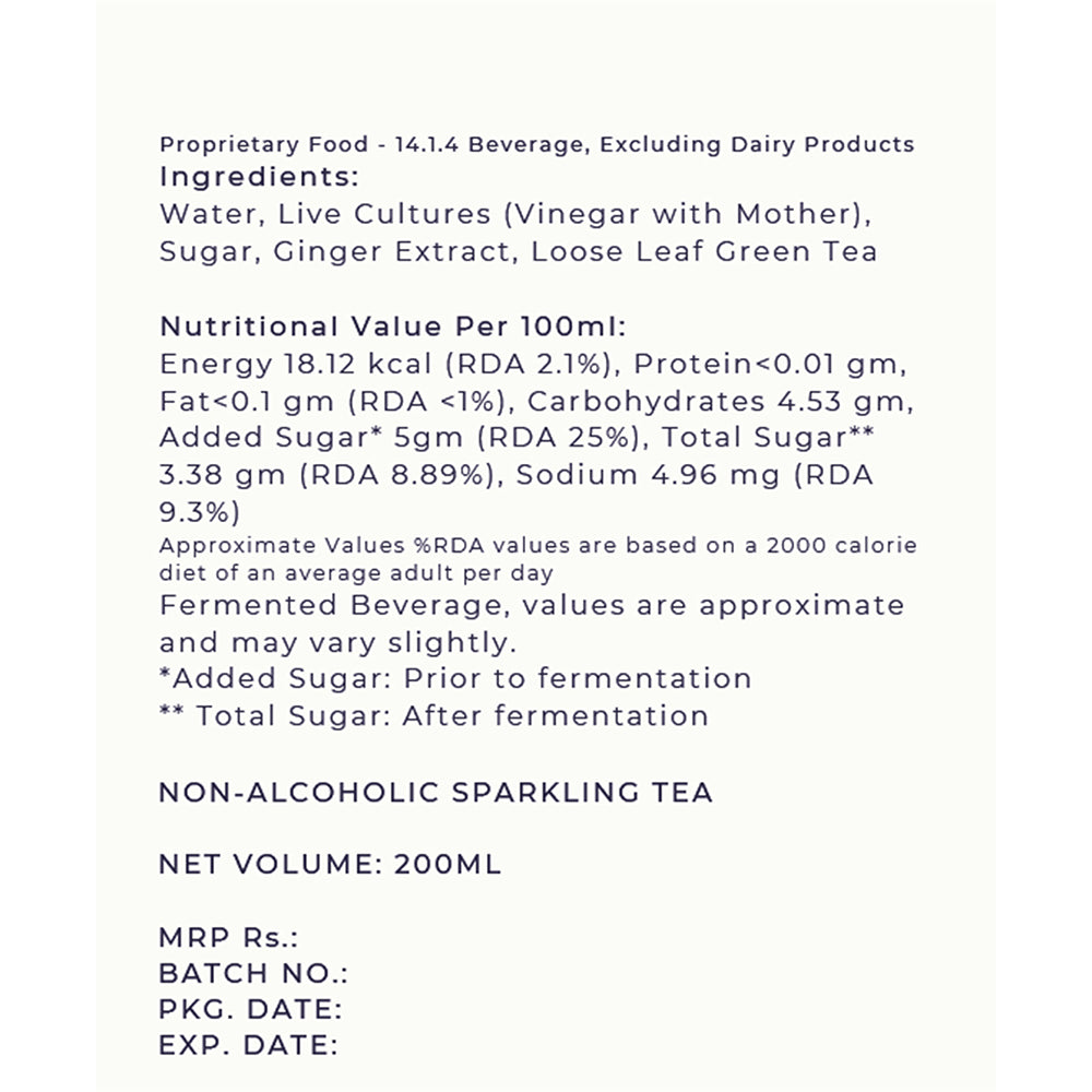 Ginger Kombucha, 200ml