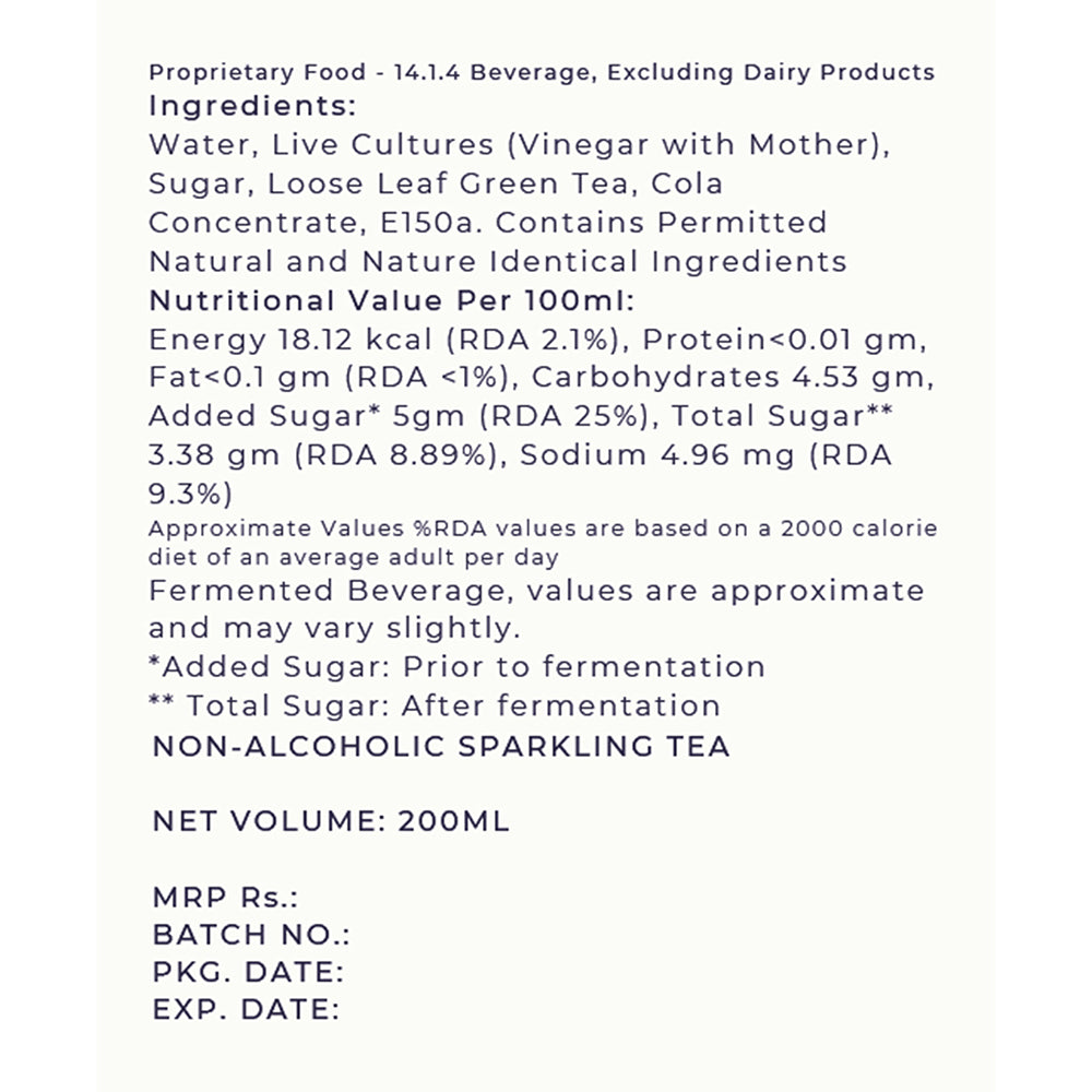 Cola Kombucha, 200ml