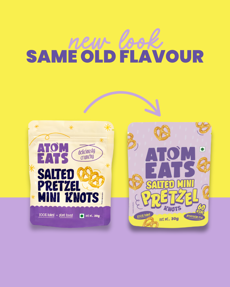 Atom Eats Salted Pretzel Mini Knots, 30g