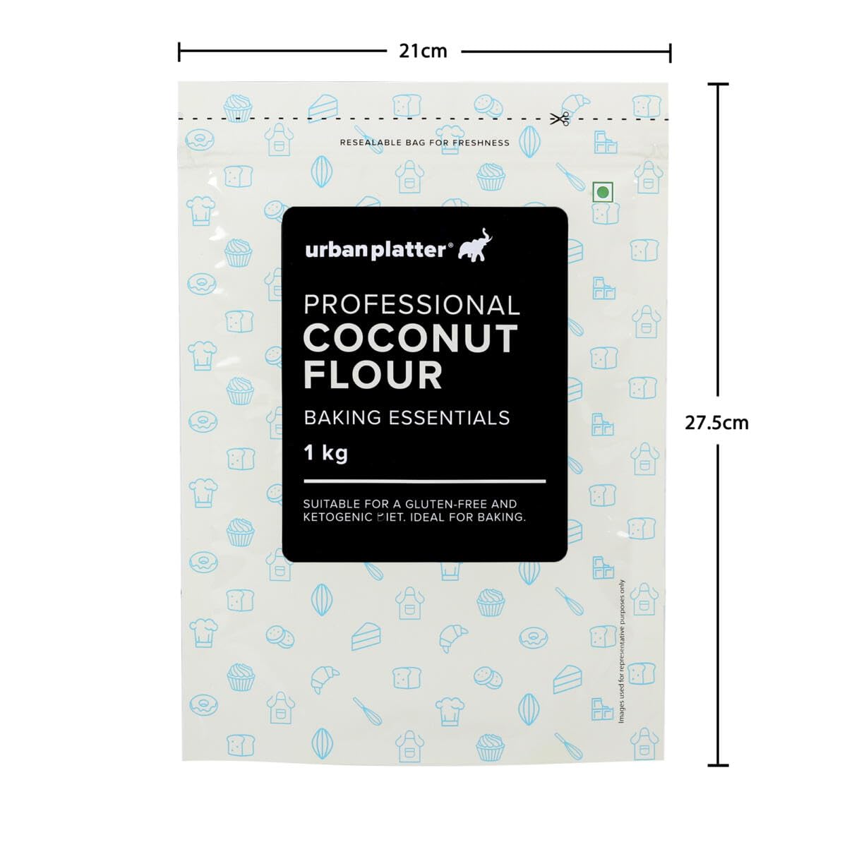 Urban Platter Coconut Flour, 1 Kg [Made with Coconuts from Tamil Nadu, Naturally Gluten-free, Fiber-rich, Paleo friendly, Perfect for baking, making cookies]