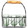 Cutting Chai Glasses with Stand, (Set of 6 Transparent glasses with Stand)
