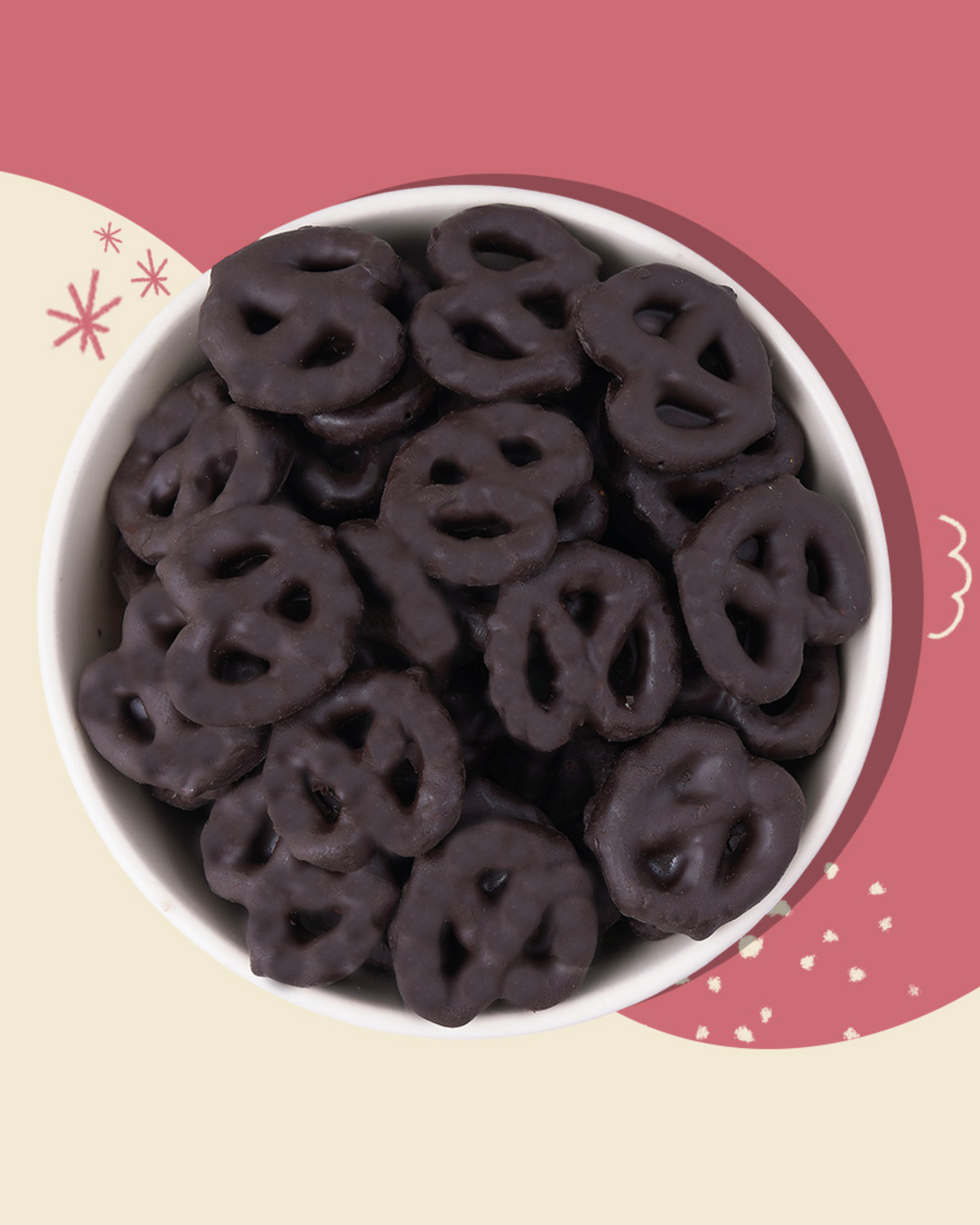 Atom Eats Dark Chocolate Dipped Pretzels, 30g