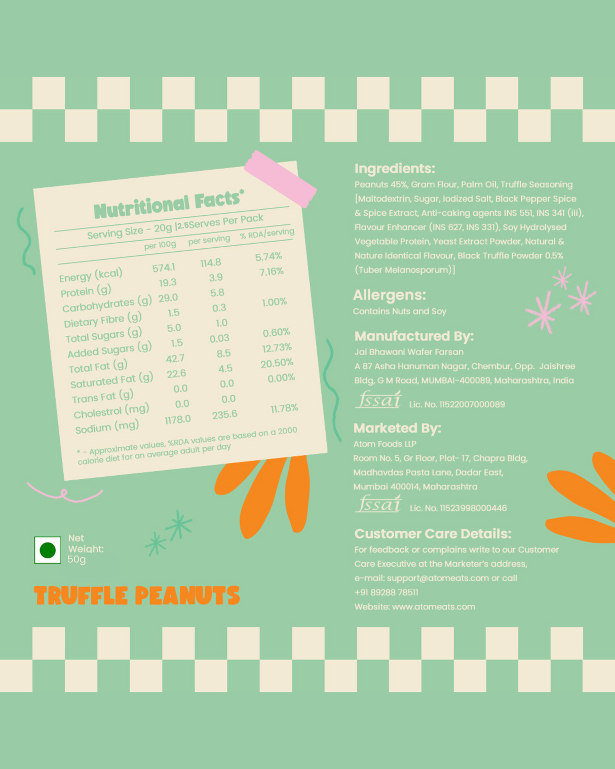 Atom Eats Truffle Peanuts, 50g