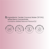 100% Natural Mix Berry Black Pepper Tender Coconut Water - 200ml, Pack of 4 (No Added Sugar, No Preservatives)