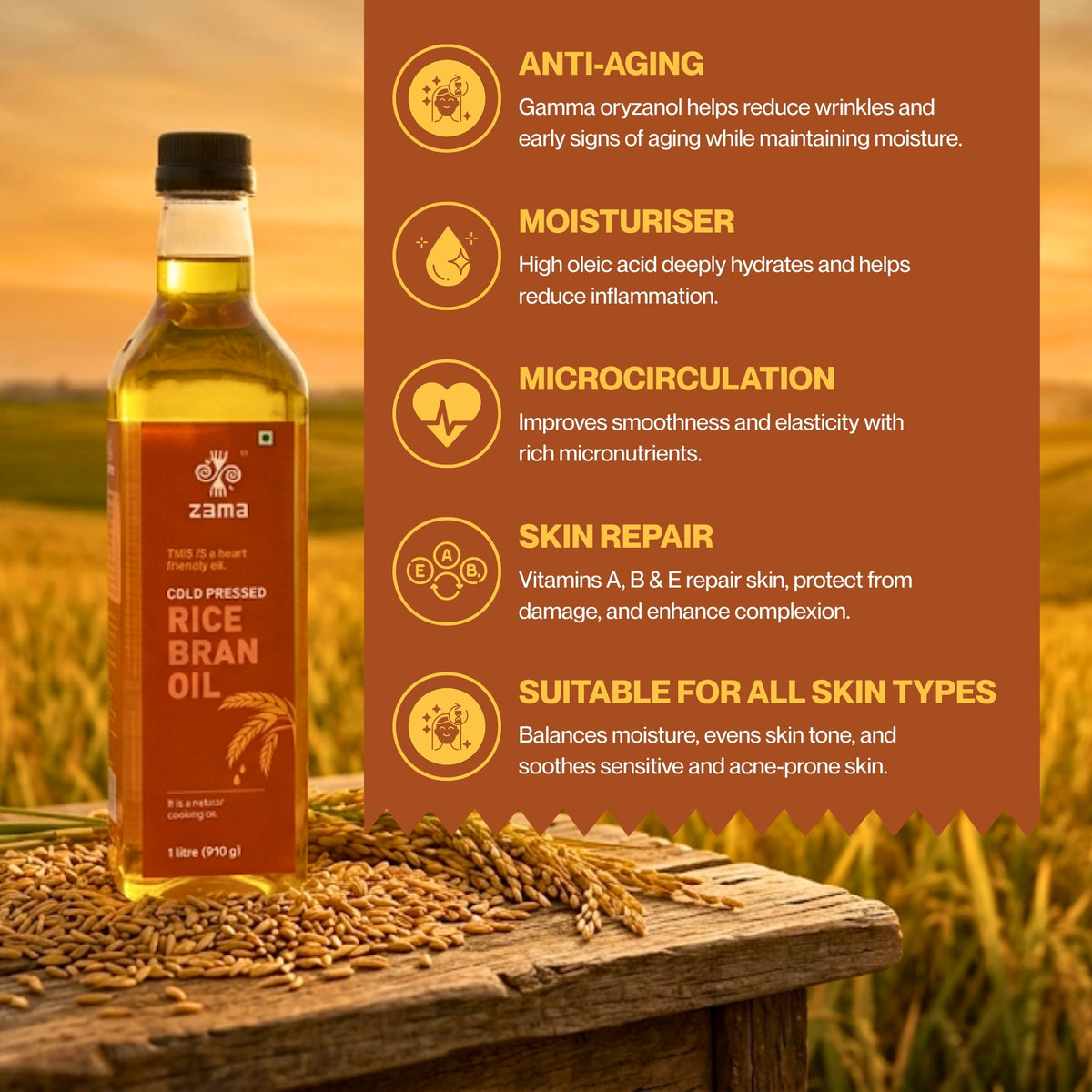 Cold-pressed Rice Bran Oil - 1L
