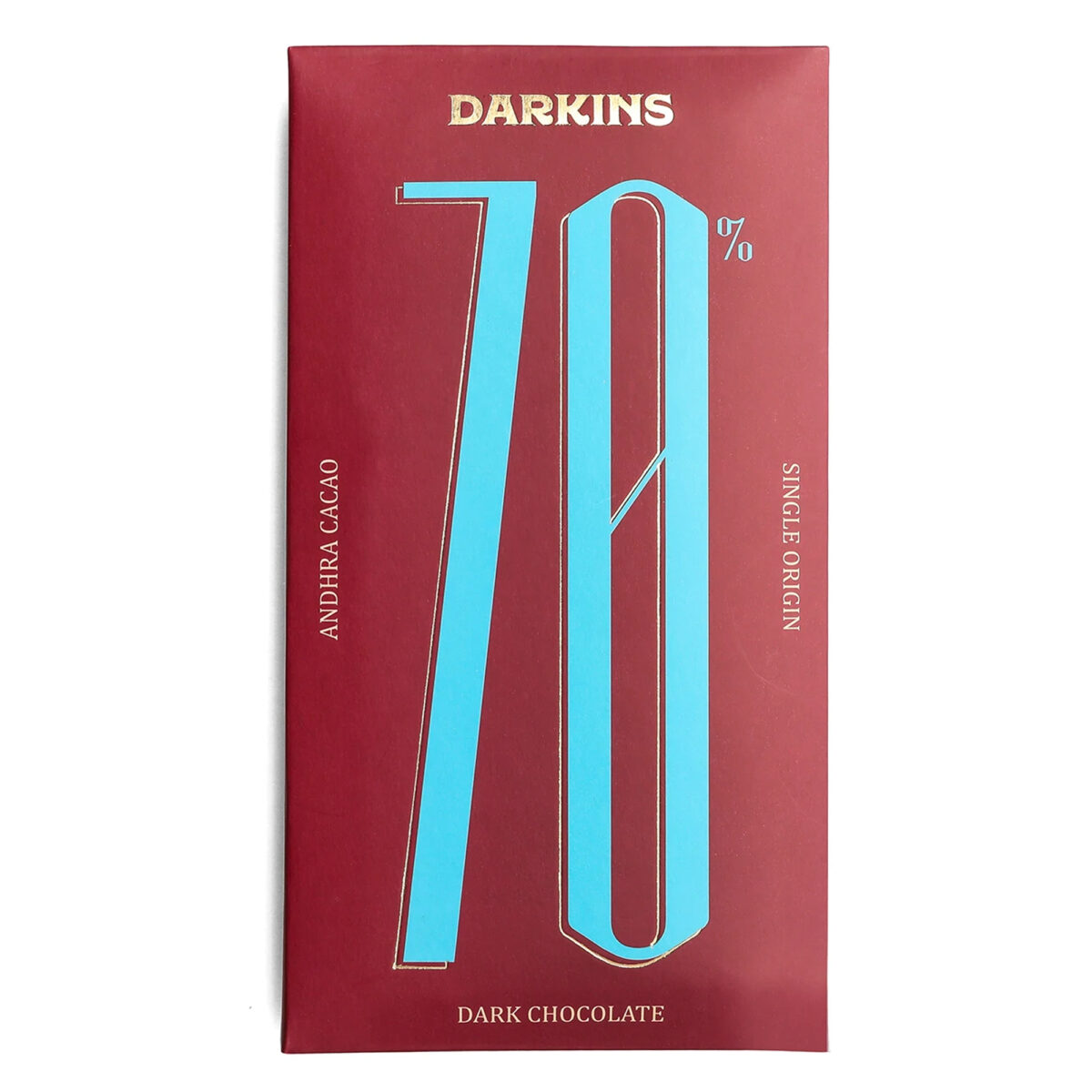 Darkins 70% Single Origin Cacao Dark Chocolate Bar from Andhra Pradesh, 65g