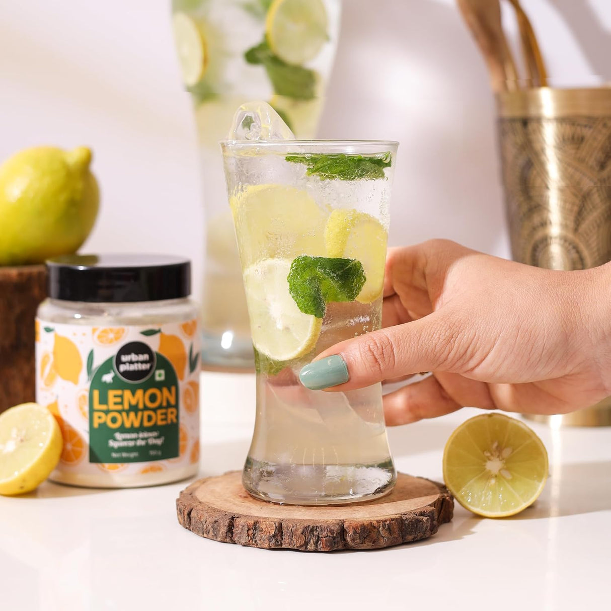 Urban Platter Lemon Powder, 150g [Citrusy, Refreshing Flavour, Cooking-friendly, Quick and Easy Use].