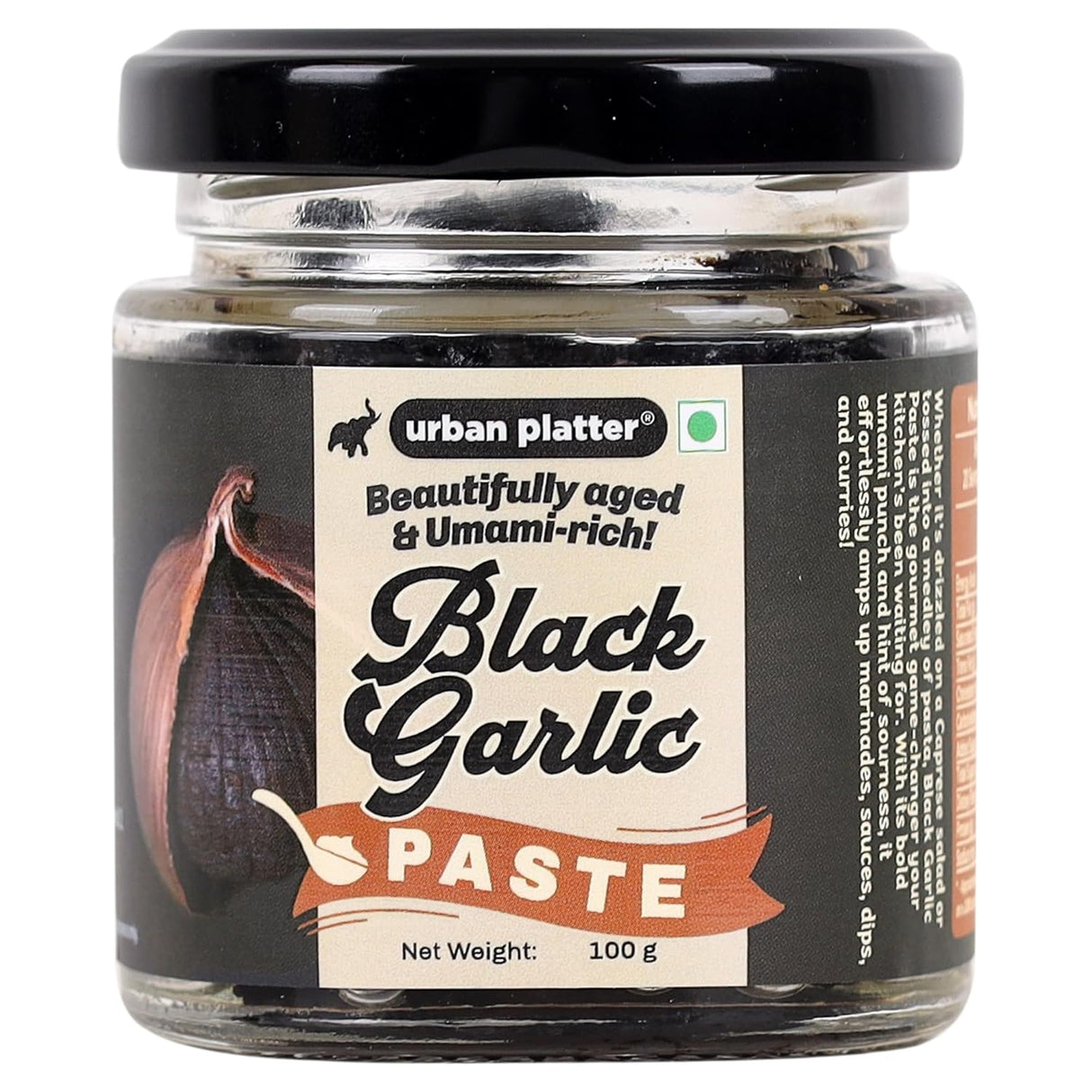 Urban Platter Black Garlic Paste, 100g [Umami-Rich, Slowly-aged, Functional Food, No preservatives]